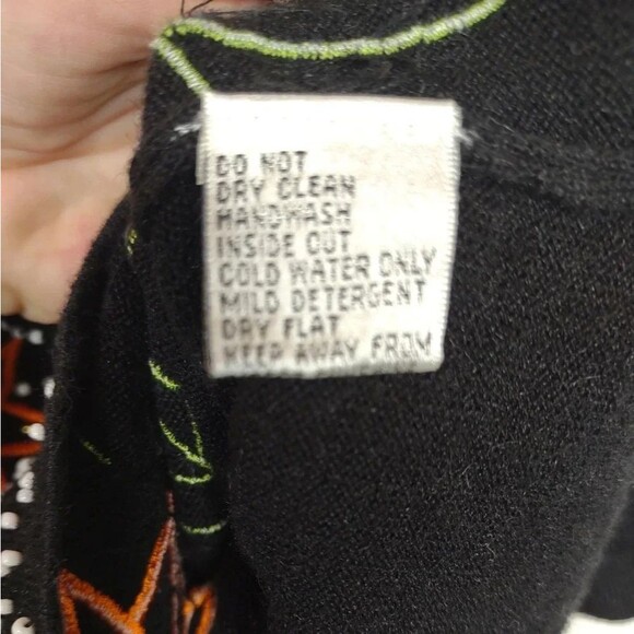 Jack B. Quick Cardigan Sweater Embroidered Beaded Medium Ugly Christmas Sweater - Picture 3 of 10